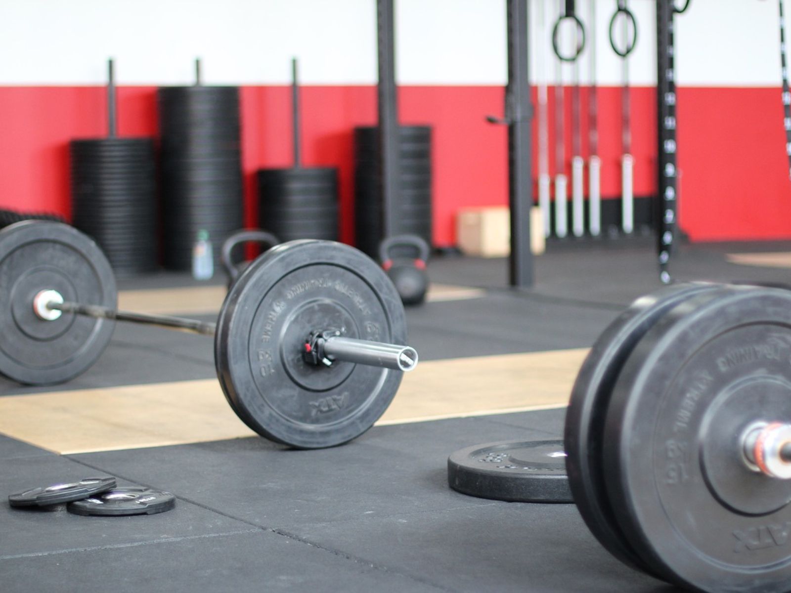 weight room gym free weights plates barbell