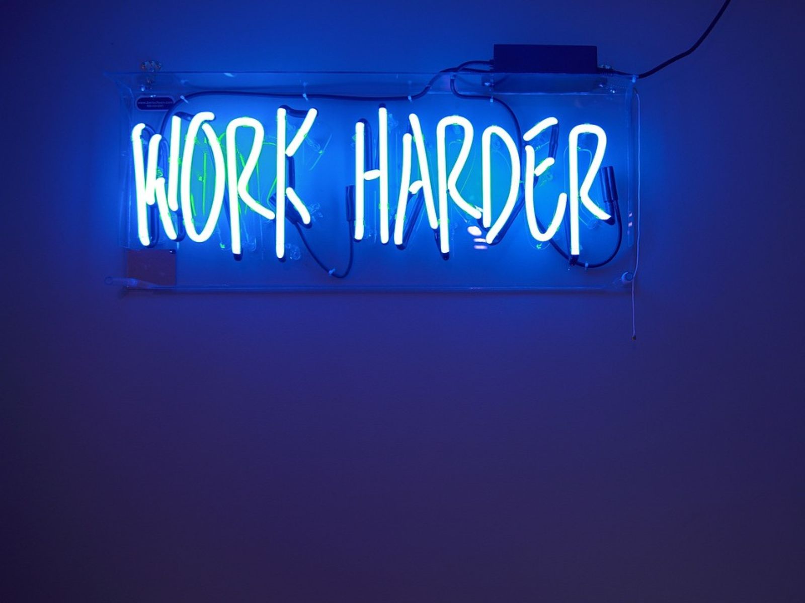 work harder blue light