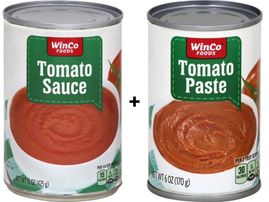 Tomato sauce and tomato paste